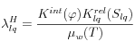  \lambda_{lq}^H = \frac{K^{int}(\varphi) K_{lq}^{rel} (S_{lq})}{\mu_w(T)}